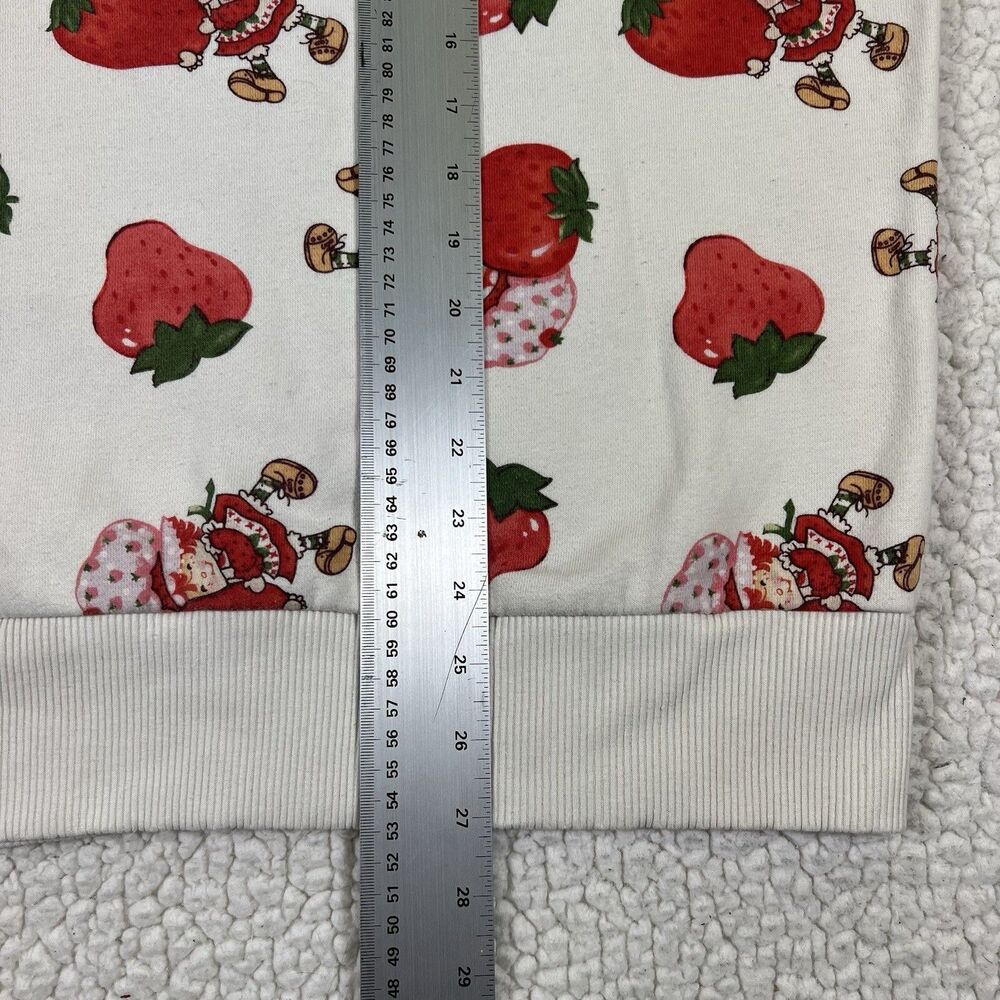 Strawberry Shortcake Sweatshirt XS White All Over Print Retro 80s Cartoon Kawaii - Picture 8 of 8